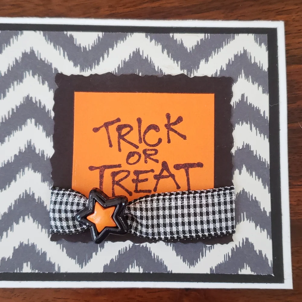 Halloween Note Cards Set of Four • Trick or Treat • Handmade